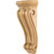 Hardware Resources - CORN-3RW - Medium, Low Profile, Traditional Rubberwood Corbel - Rubberwood