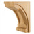 Hardware Resources - COR41-2-RW - Modern Corbel with Scooped Center and Edges - Rubberwood