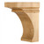 Hardware Resources - COR44-1-RW - Modern Corbel with Cove Design - Rubberwood