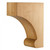 Hardware Resources - COR47-1-RW - Modern Corbel with Bullnose Base - Rubberwood