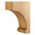 Hardware Resources - COR47-2-RW - Modern Corbel with Bullnose Base - Rubberwood