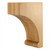 Hardware Resources - COR47-3-WB - Modern Corbel with Bullnose Base - White Birch