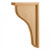 Hardware Resources - CORM-2-RW - Traditional Rubberwood Bar Bracket - Rubberwood