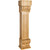 Hardware Resources - FCORE-RW - Acanthus Fluted Rubberwood Fireplace / Mantel Corbel with Shell Detail - Rubberwood