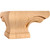 Hardware Resources - PFCS-OK - Pedestal Foot Corner - Oak