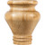 Hardware Resources - BF42RW - Turned Bun Foot (furniture or cabinet leg) - Rubberwood
