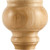 Hardware Resources - BF45RW - Turned Bun Foot (furniture or cabinet leg) - Rubberwood