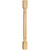 Hardware Resources - P2-42MP - Hard Maple Post with Reed Pattern (Island Leg) - Hard Maple
