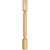 Hardware Resources - P2-3MP - Hard Maple Post with Reed Pattern (Island Leg) - Hard Maple