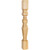 Hardware Resources - P28MP - Turned Acanthus/Fluted Post (Island Leg) - Hard Maple
