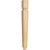 Hardware Resources - P9RW - Tapered Rubberwood Post (Island Leg) - Rubberwood
