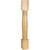 Hardware Resources - P19RW - Fluted Turned Rubberwood Post (Island Leg) - Rubberwood