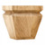 Hardware Resources - BF14-2-RW - Tall Tapered Bun Foot with "V" Groove - Rubberwood