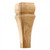 Hardware Resources - BF15-2-8-WB - Bullnose with Taper Bun Foot - White Birch