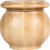 Hardware Resources - BF16-1-ALD - Turned Pot Belly Bun Foot - Alder