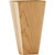 Hardware Resources - BF34RW - Shaker Style Tapered Bun Foot - Rubberwood