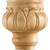 Hardware Resources - LBF45MP - Turned Bun Foot with Leaf Carving (furniture or cabinet leg) - Hard Maple