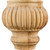 Hardware Resources - FBF45RW - Turned Bun Foot (furniture or cabinet leg) - Rubberwood