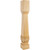 Hardware Resources - P39-5MP - Square Arts & Crafts Post (Island Leg) with Reed Detail - Hard Maple