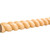 Hardware Resources - 1" D x 2" H Oak Half Round Rope Moulding - Oak - RMH2OK