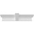 Ekena Millwork Crosshead with Keystone - Primed Polyurethane - CRH12X27KA
