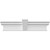 Ekena Millwork Crosshead with Keystone - Primed Polyurethane - CRH12X141KF