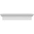 Ekena Millwork Crosshead with Keystone - Primed Polyurethane - CRH09X42KA