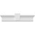 Ekena Millwork Crosshead with Keystone - Primed Polyurethane - CRH07X110KF