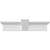 Ekena Millwork Crosshead with Keystone - Primed Polyurethane - CRH07X108BTKF