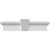 Ekena Millwork Crosshead with Keystone - Primed Polyurethane - CRH06X93KF