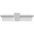 Ekena Millwork Crosshead with Keystone - Primed Polyurethane - CRH06X93KA
