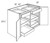 JSI Cabinetry Upton Slab Kitchen Cabinet B36RT-UB