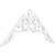 Ekena Millwork Pitch Amber Gable Pediment - Primed Polyurethane - GPP048X024X100AMB