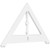 Ekena Millwork Pitch Artisan Gable Pediment - Primed Polyurethane - GPP036X021X100ART