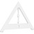 Ekena Millwork Pitch Artisan Gable Pediment - Primed Polyurethane - GPP048X028X100ART