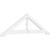 Ekena Millwork Pitch Artisan Gable Pediment - Primed Polyurethane - GPP060X018X100ART