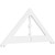 Ekena Millwork Pitch Artisan Gable Pediment - Primed Polyurethane - GPP060X028X100ART