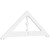 Ekena Millwork Pitch Artisan Gable Pediment - Primed Polyurethane - GPP072X027X100ART