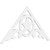 Ekena Millwork Pitch Austin Gable Pediment - Primed Polyurethane - GPP060X030X100AUS