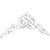 Ekena Millwork Pitch Baile Gable Pediment - Primed Polyurethane - GPP036X012X100BAI