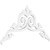 Ekena Millwork Pitch Baile Gable Pediment - Primed Polyurethane - GPP048X024X100BAI