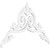 Ekena Millwork Pitch Baile Gable Pediment - Primed Polyurethane - GPP048X028X100BAI