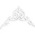 Ekena Millwork Pitch Baile Gable Pediment - Primed Polyurethane - GPP060X025X100BAI