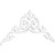 Ekena Millwork Pitch Baile Gable Pediment - Primed Polyurethane - GPP072X030X100BAI
