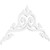 Ekena Millwork Pitch Baile Gable Pediment - Primed Polyurethane - GPP072X036X100BAI