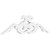 Ekena Millwork Pitch Benson Gable Pediment - Primed Polyurethane - GPP036X011X100BEN