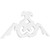 Ekena Millwork Pitch Benson Gable Pediment - Primed Polyurethane - GPP060X025X100BEN