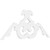 Ekena Millwork Pitch Benson Gable Pediment - Primed Polyurethane - GPP072X033X100BEN