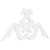 Ekena Millwork Pitch Benson Gable Pediment - Primed Polyurethane - GPP072X036X100BEN