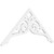 Ekena Millwork Pitch Bordeaux Gable Pediment - Primed Polyurethane - GPP048X022X100BOR